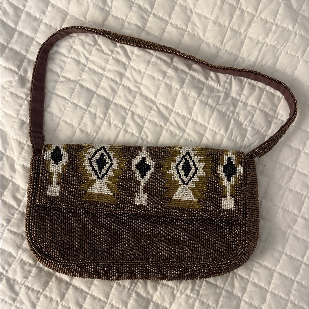 Free People Brown Beaded Women's Bag